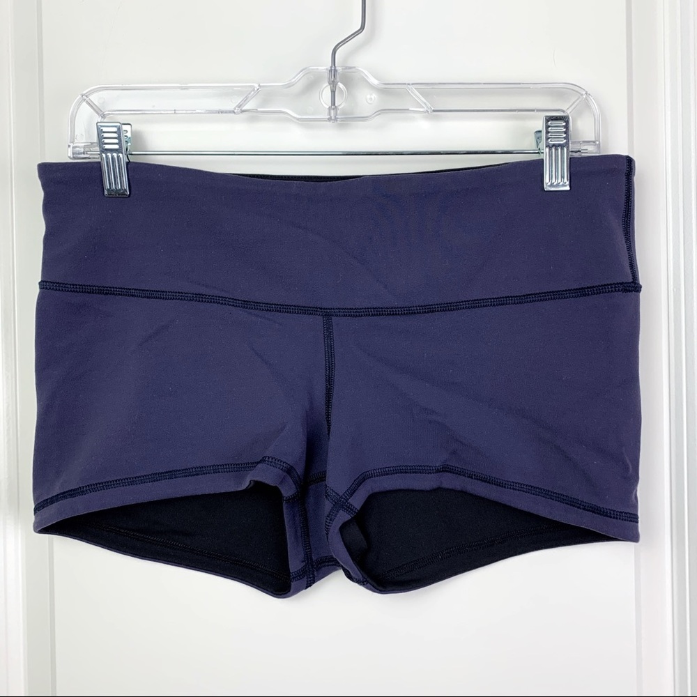 Lululemon Boogie Shorts Reversible Blue Black 10